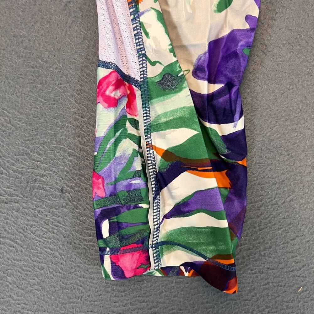 Roxy Floral Capri Leggings Womens 25W 19L Pants Multicolored Sportswear Work Out - Picture 3 of 9